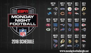 Monday Night Football 2018 Games, Dates, Matchups